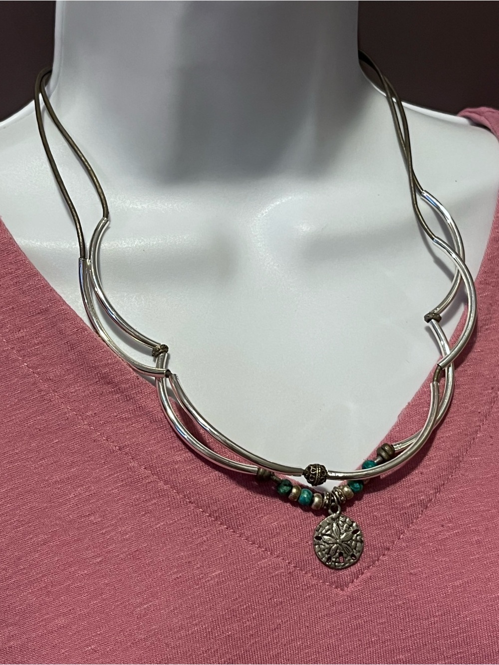 Lizzy James Classic Convertible Necklace/Bracelet Sand Dollar Charm - Nordstrom